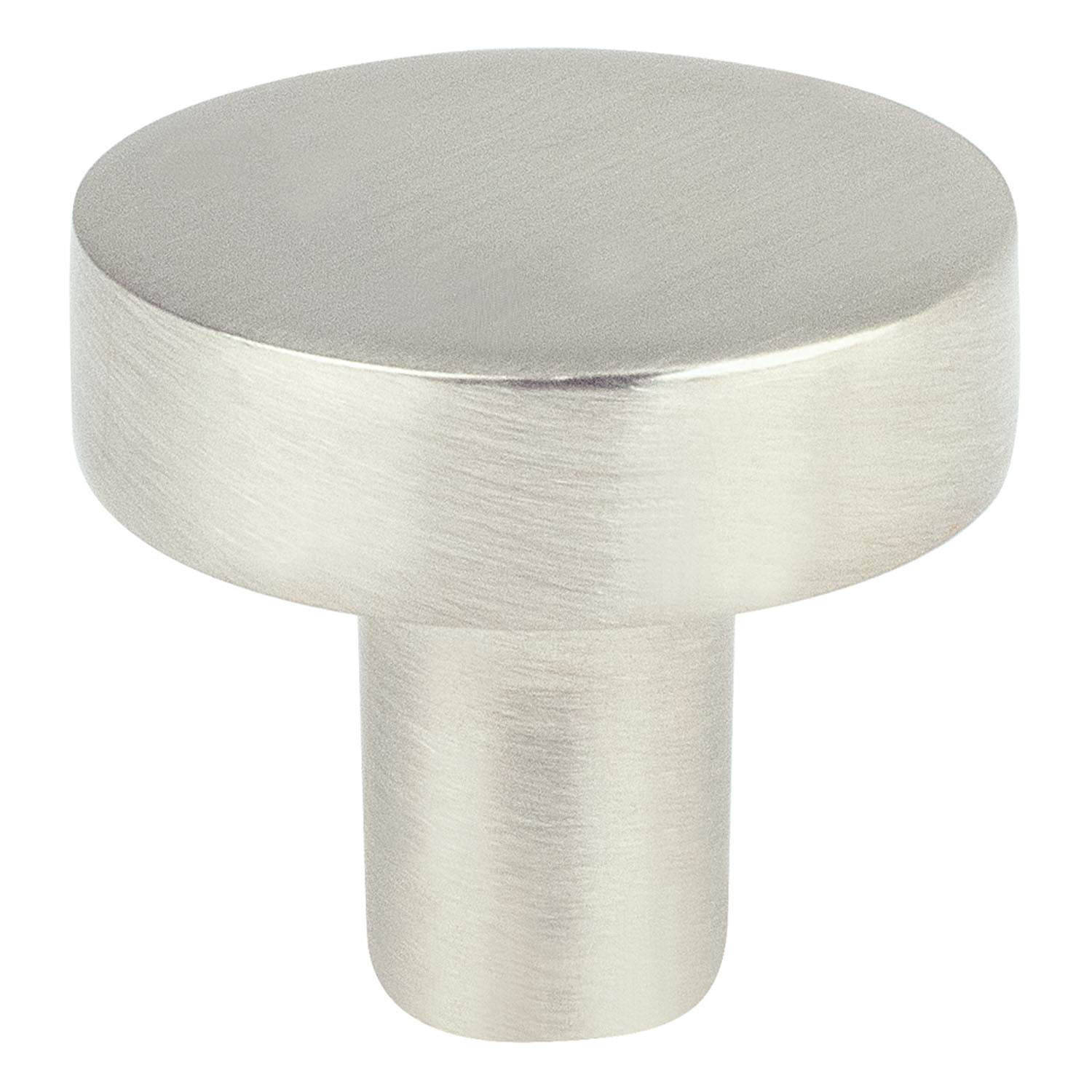 PROTR2-SN Knob 1 in Dia. Flat Round Satin Nickel