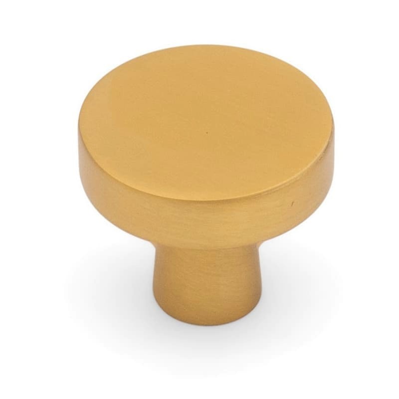 STUK711-BSB 34mm City Style Round Cabinet Knob Brushed Satin Brass