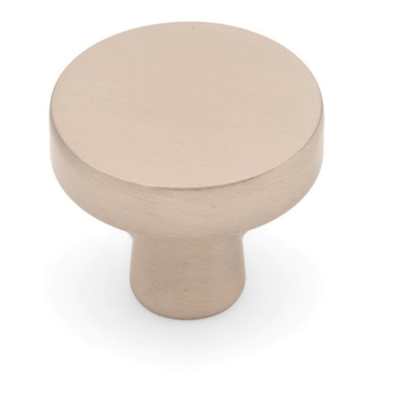 STUK711-BSN 34mm City Style Round Cabinet Knob Brushed Satin Nickel