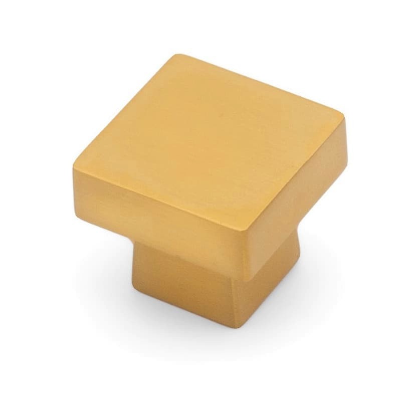 STUK722-BSB 30mm City Style Square Cabinet Knob Brushed Satin Brass