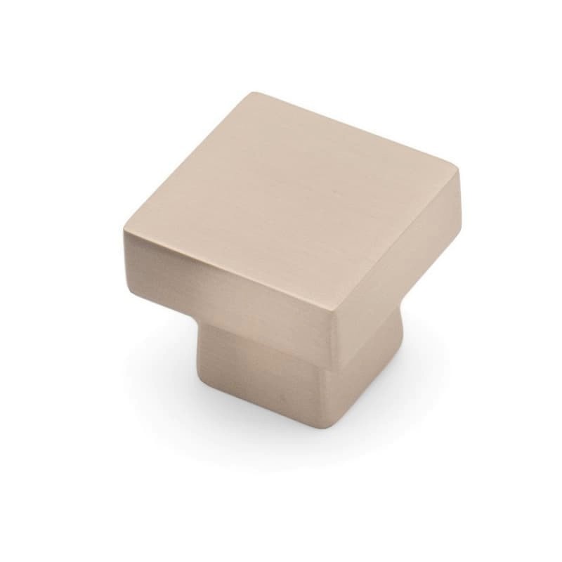 STUK722-BSN 30mm City Style Square Cabinet Knob Brushed Satin Nickel