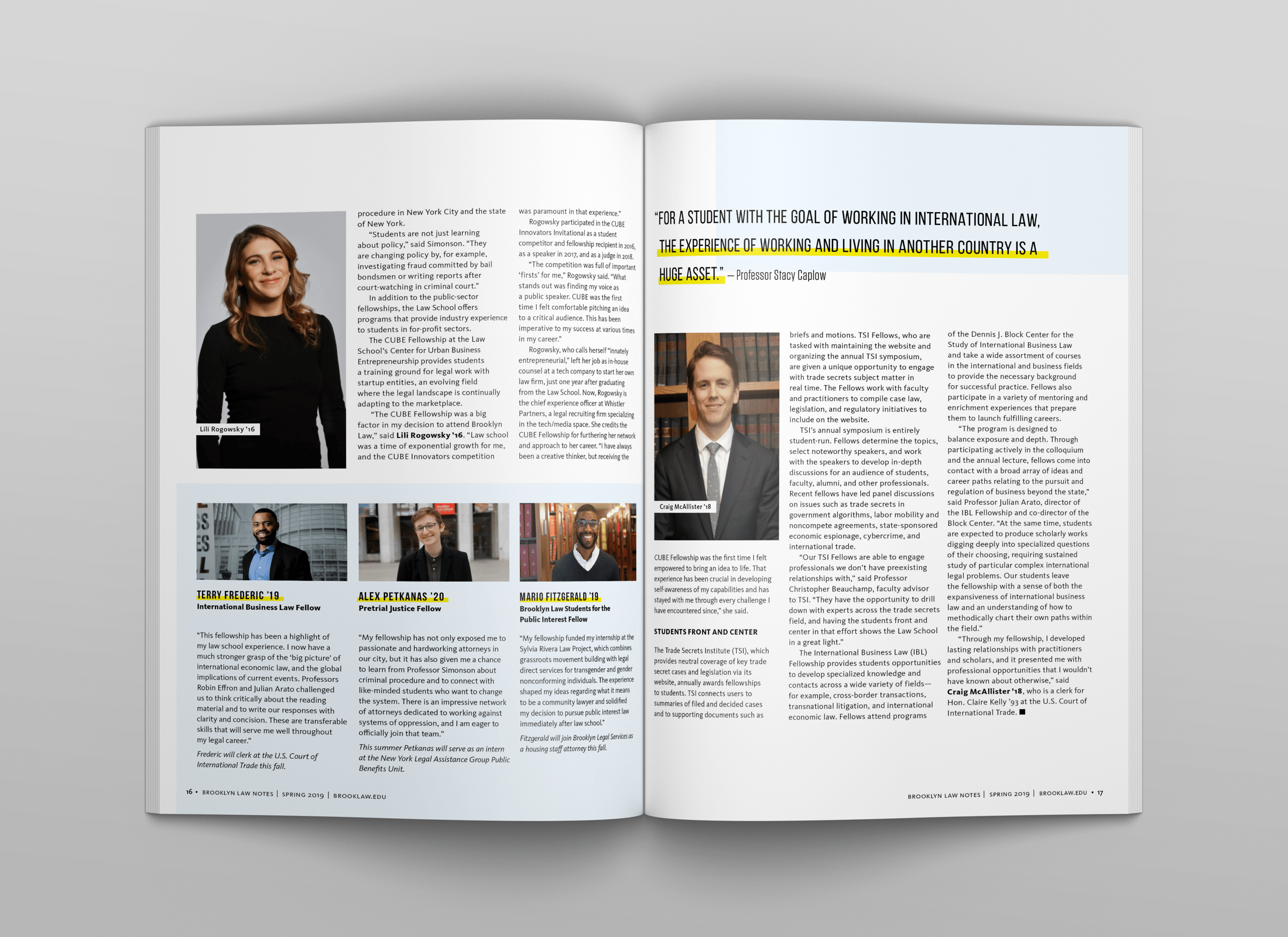 Brooklyn law notes: feature articles