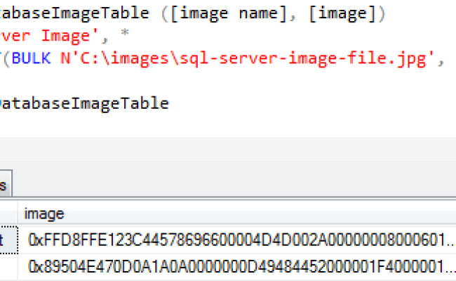 Save Image To Database Table In SQL Server