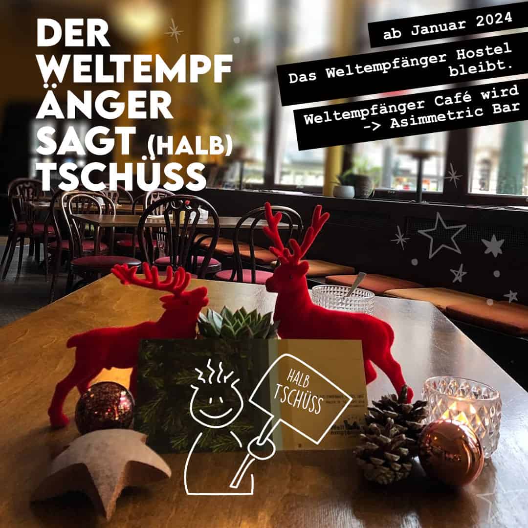 Tschüss, sagt das Café