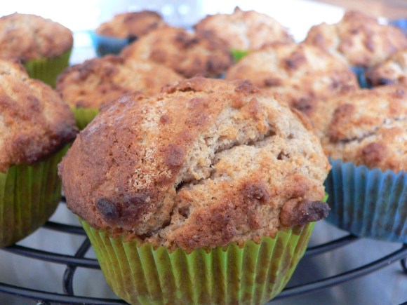 Muffins met speculaaskruiden en amandelen