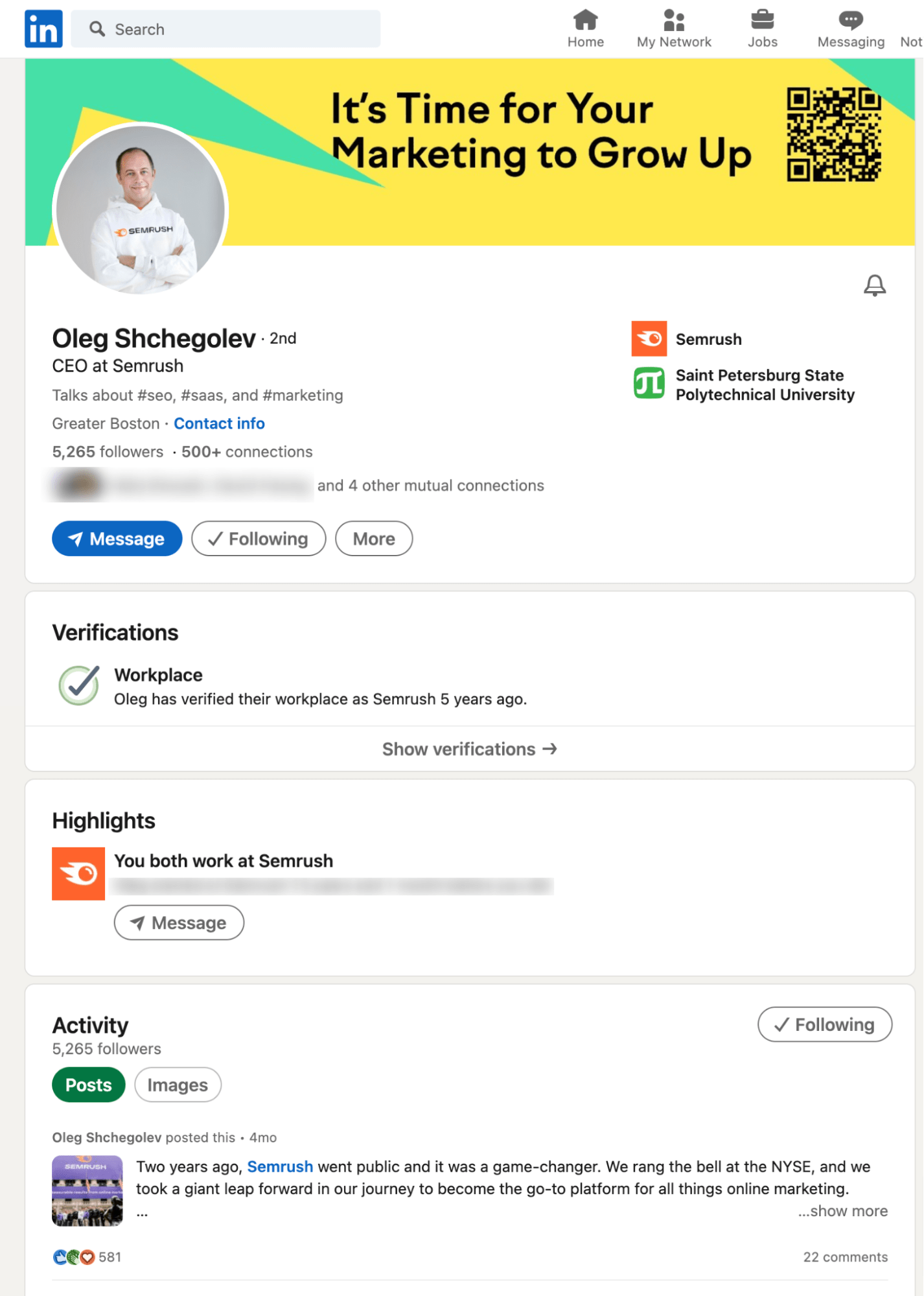 Competitive Range Linkedin - Artistic Geometric Design - Retina