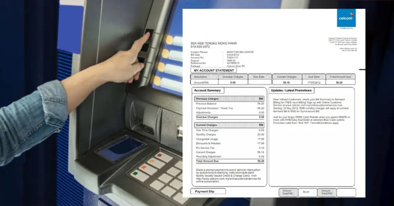 Cara Memastikan Pembayaran Bil Celcom di ATM Berjaya Cara Memastikan Pembayaran Bil Celcom di ATM Berjaya