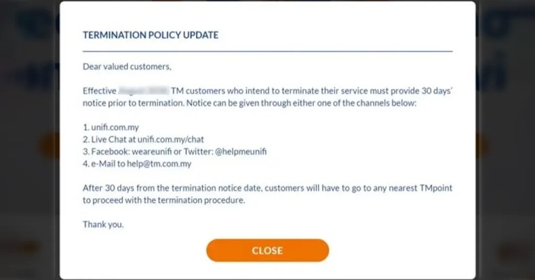 Penalti dan Caj yang Mungkin Dikenakan untuk Menamatkan Unifi Penalti dan Caj yang Mungkin Dikenakan untuk Menamatkan Unifi