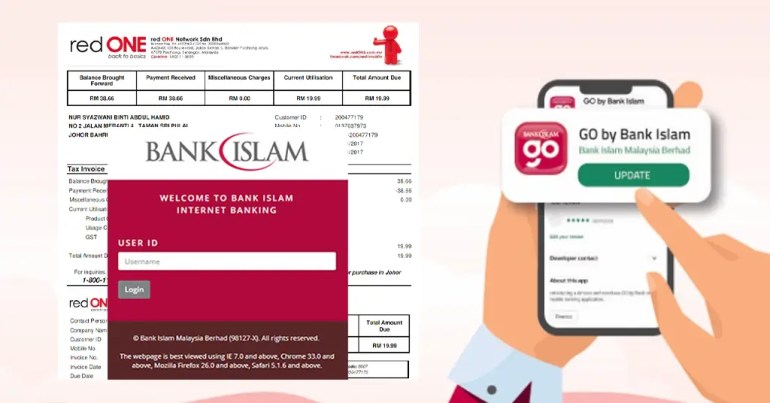 Cara Bayar Bil redONE Guna Bank Islam Cara Bayar Bil redONE Guna Bank Islam