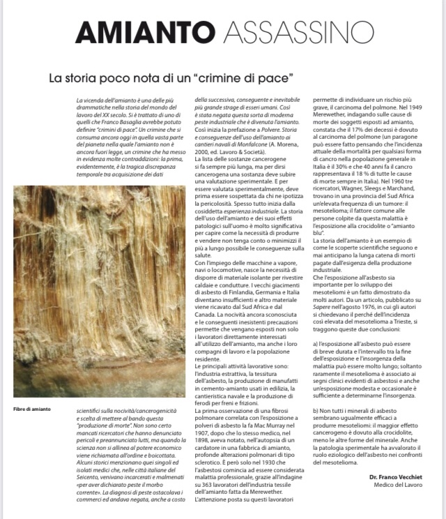 Amianto assassino