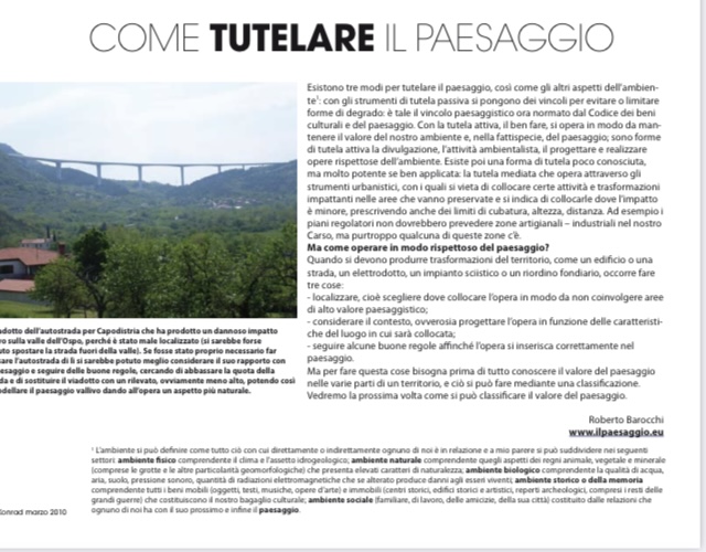 Dall'archivio di Konrad: COME TUTELARE IL PAESAGGIO