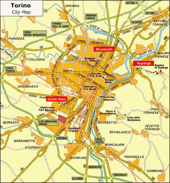 Italy map turin