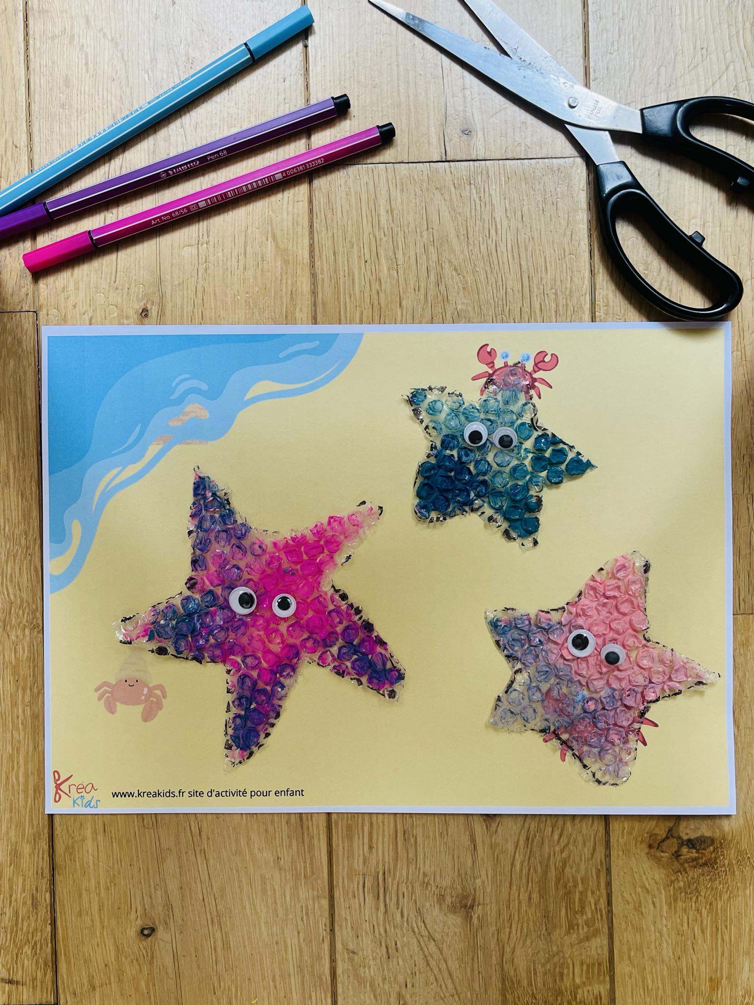 activité étoile de mer enfant