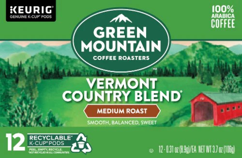 Green Mountain Coffee Vermont Country Blend Medium Roast K Cup Pods 12 Ct King Soopers