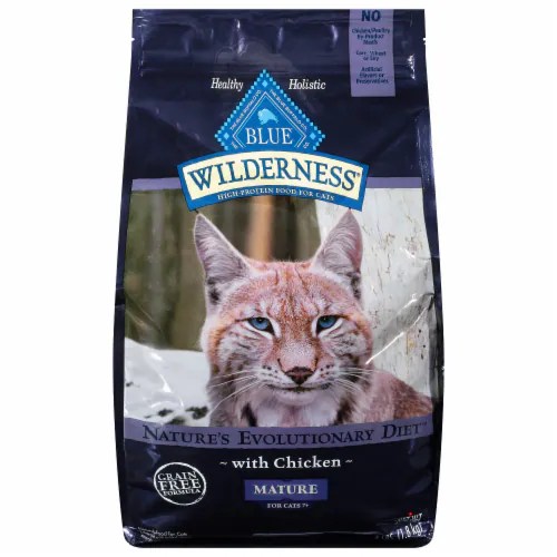 Blue buffalo food cat mature chicken, 4 pk / 4 lb