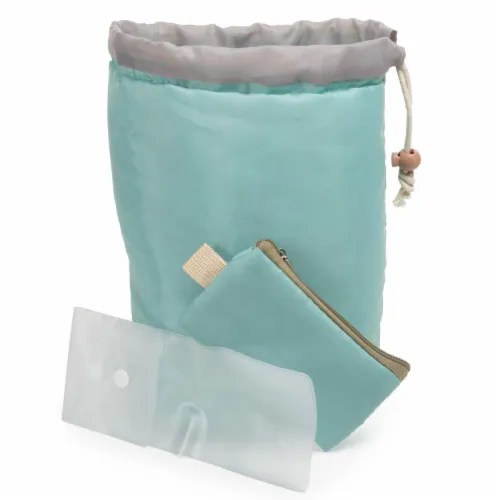 Green & grey make-up bag, 1