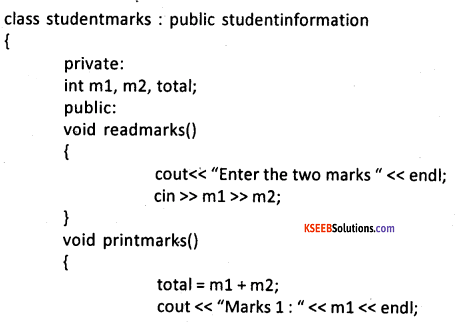 2nd PUC Computer Science Question Bank Chapter 10 Inheritance 6