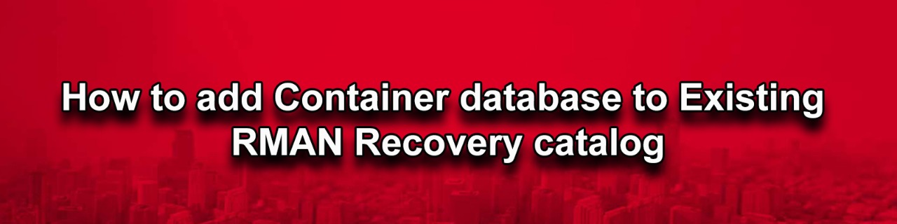 Managing A Recovery Catalog 1 when you take backup connect to catalog also ORACLE_HOMEbinrman TARGET CATALOG rmanemail protected RMAN backup database.