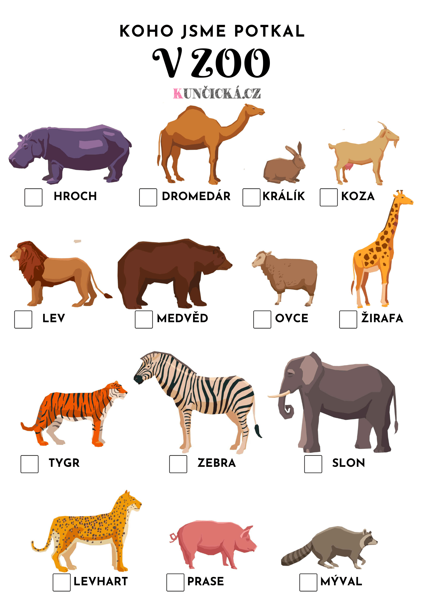 zoo checklist