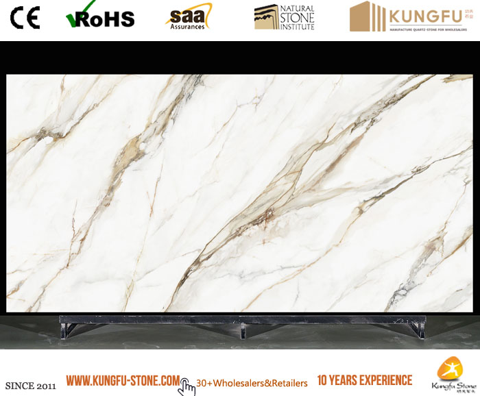 Aureate Calacatta Printed | KKQ™PB002 - Quartz Slabs