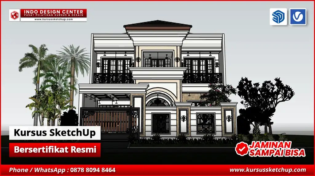 Kursus SketchUp Bersertifikat Profesional & Terpercaya