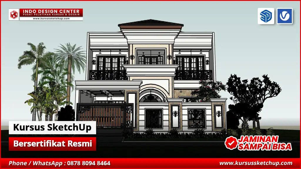Kursus SketchUp Bersertifikat Terbaik Untuk Pemula