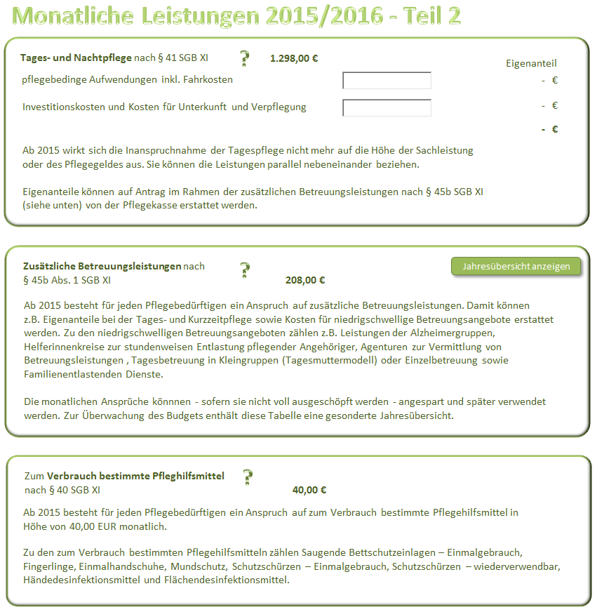 Exercise can help you strengthen and tone your abs. Pflegereform 2015 - Excel-LeistungsÃ¼bersicht