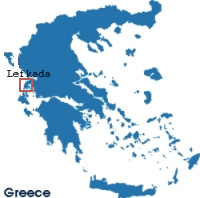 Lefkada island map
