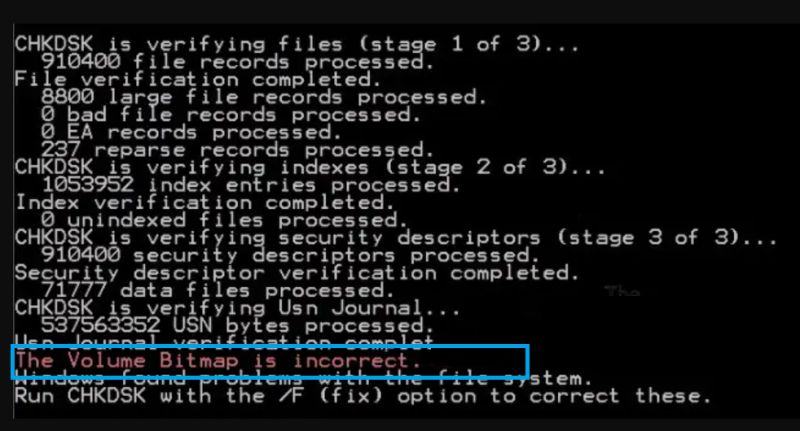 How To Fix Volume Bitmap Is Incorrect Chkdsk Error - Dark Arts - Stunning Ultra HD Collection