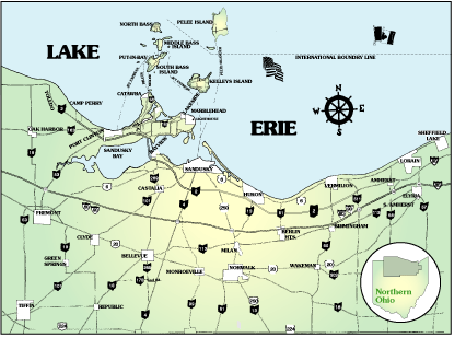 Satellite Picture Of Lake Erie Web FrontMap 