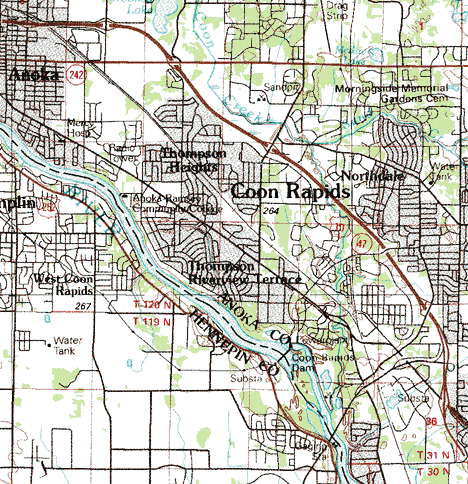 Map Of Coon Rapids Mn CoonRa94 