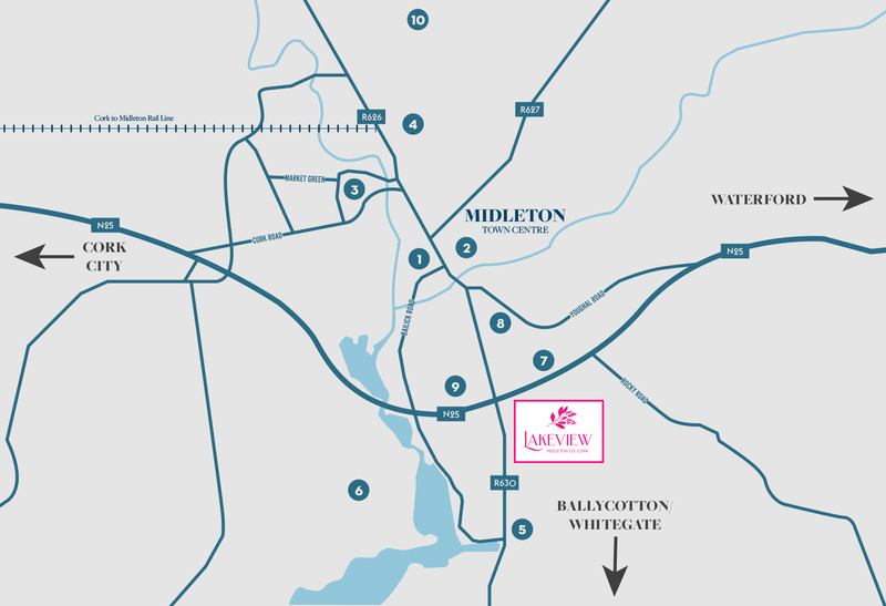 Lakeview Midleton Co Cork New Homes Amenity Map P 800 
