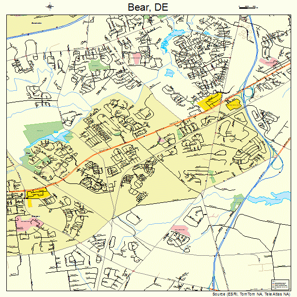 Street Map Of De Bear De 1004130 
