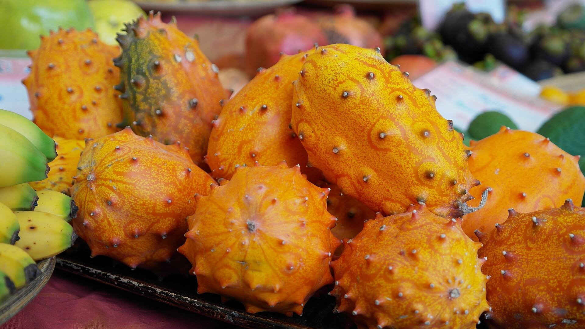 Les fruits exotiques oranges