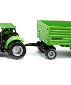 Siku  Deutz Fahr traktori peräkärryllä 1606