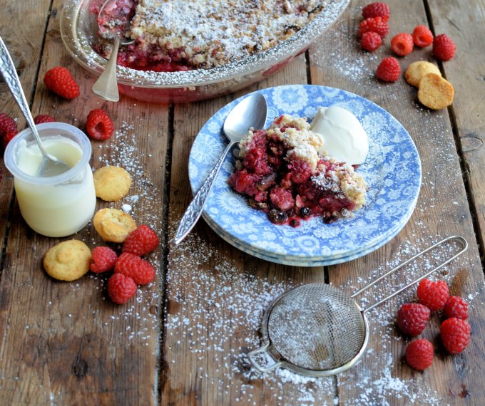 Raspberry and Almond Crisp