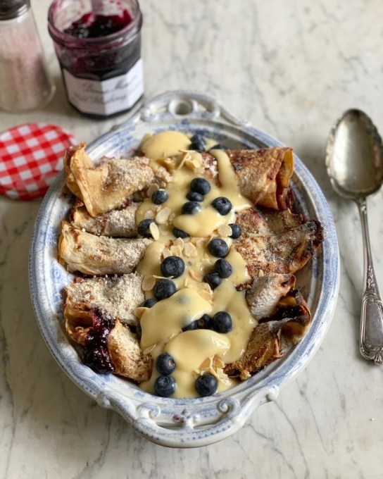 Crispy Apple and Wild Blueberry Crêpes