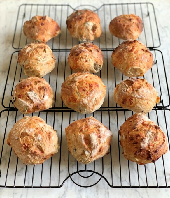 Sourdough Pizza Bread Rolls