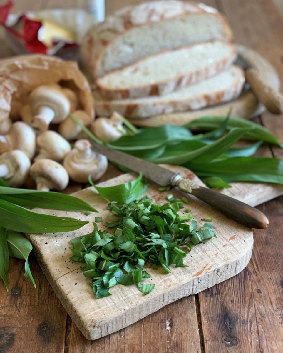 Wild Garlic and Mushrooms