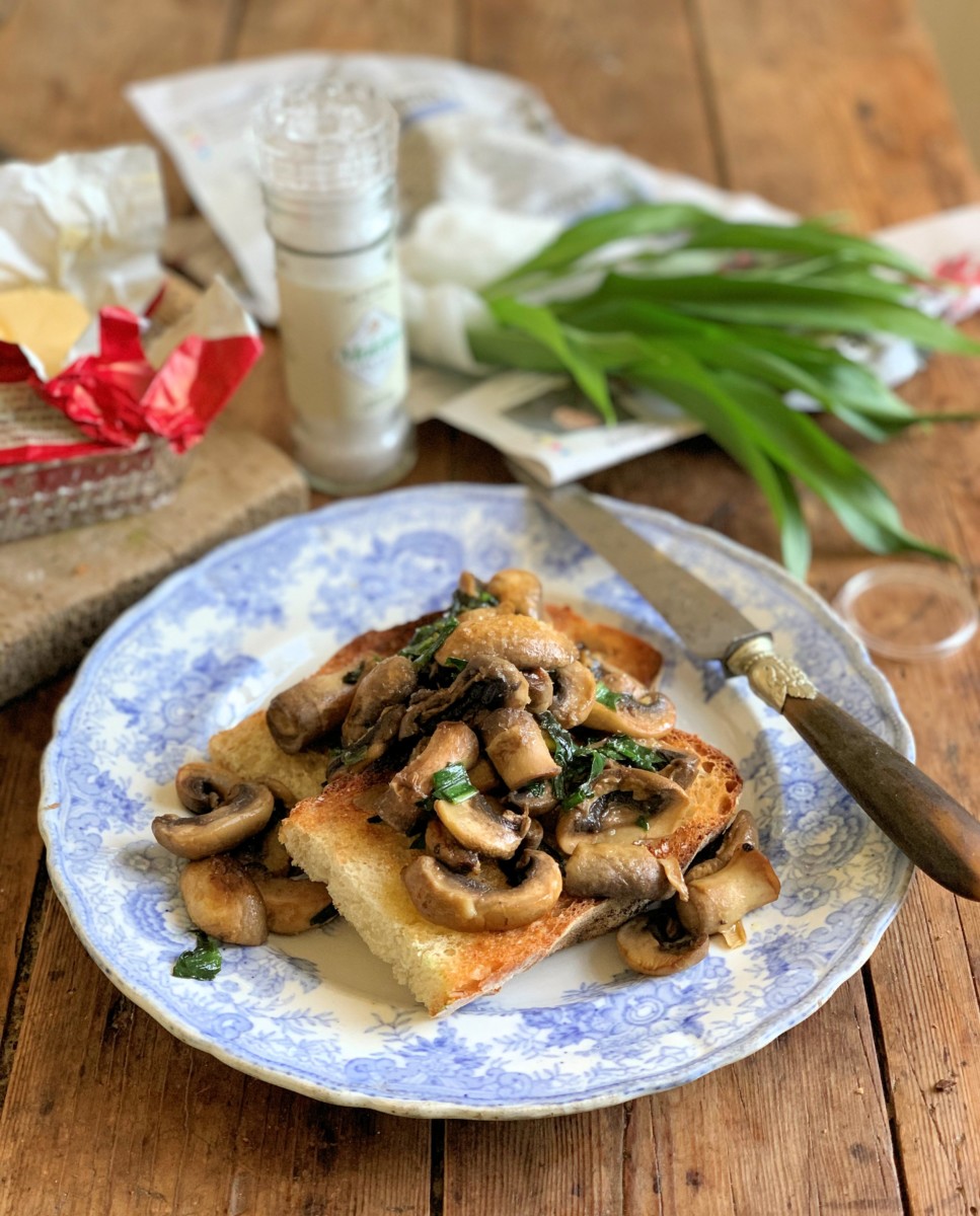 Wild Garlic Mushrooms on Toast