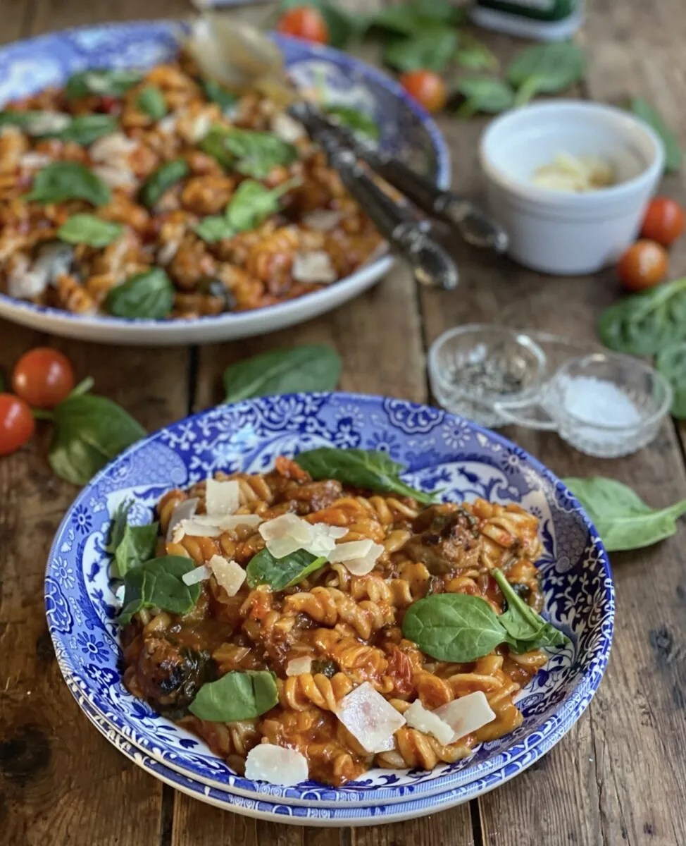 Ninja Foodi Italian Sausage & Cheese Pasta