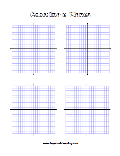 printable coordinate planes layers of learning