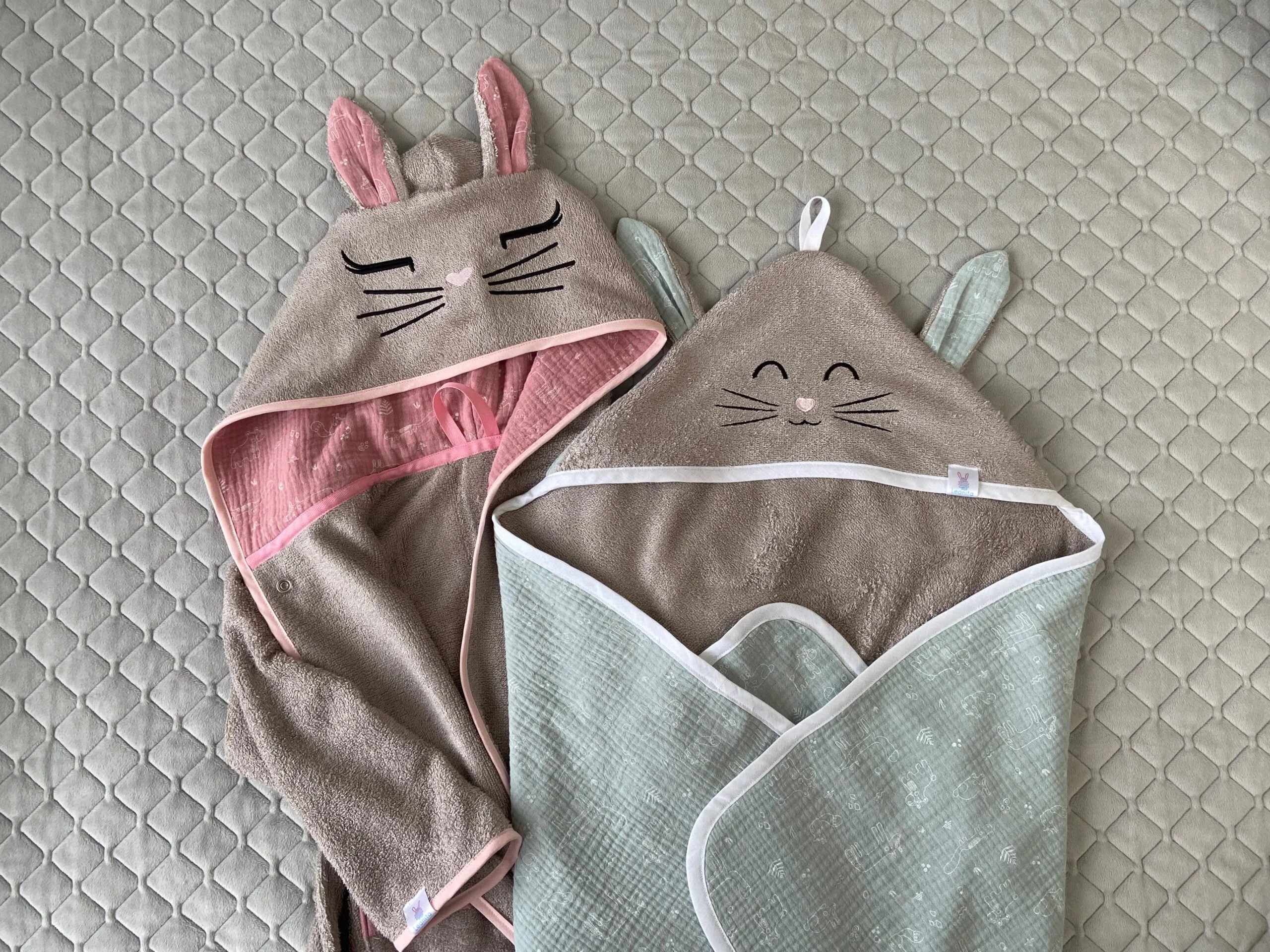 Bambusfroteest laste hommikumantel helepruun Jänku - Image 7