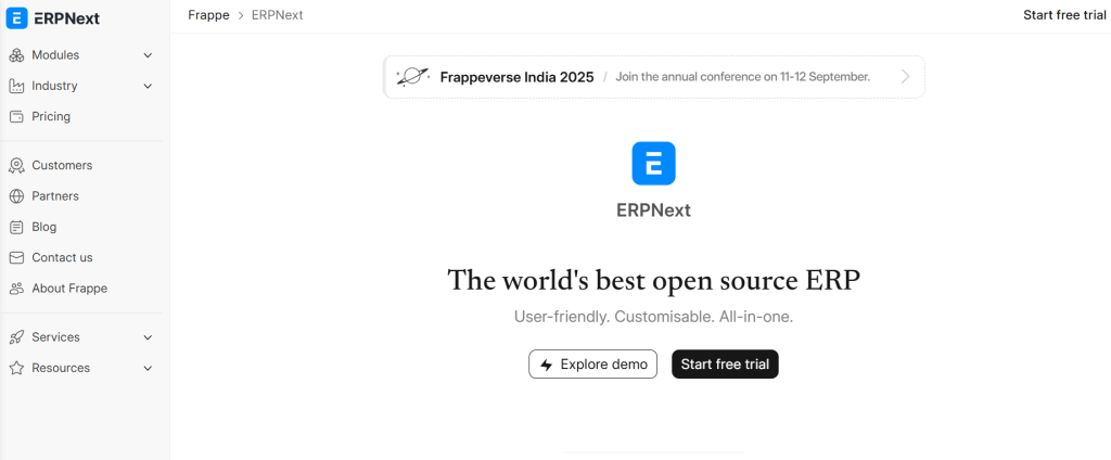 ERPNext – Open-source ERP for builders