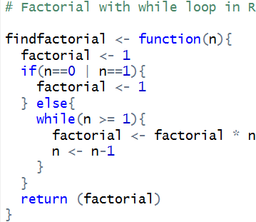 Factorial Program In C 5 Simple Ways In this article you will learn how to find factorial of a number in R programming using while loop for loop and recursion with a recursive function.