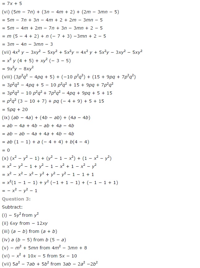 Learn seventh grade math for free—proportions, algebra basics, arithmetic with negative numbers, probability, circles, and more. Ncert Solutions For Class 7 Maths Chapter 12 Algebraic Expressions Ex 12 2