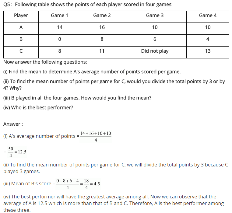 NCERT Solutions for Class 7 Maths Chapter 3 Data Handling Ex 3.1 Q5