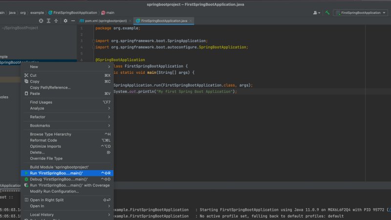 Spring Boot - First Application with Annotation.