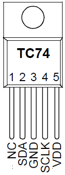 How To Connect An I2c Device To An Arduino Microcontroller TC74A0-50VAT Temperature Sensor IC Digital 2C -40 C 125 C TO-220 5 Pins.