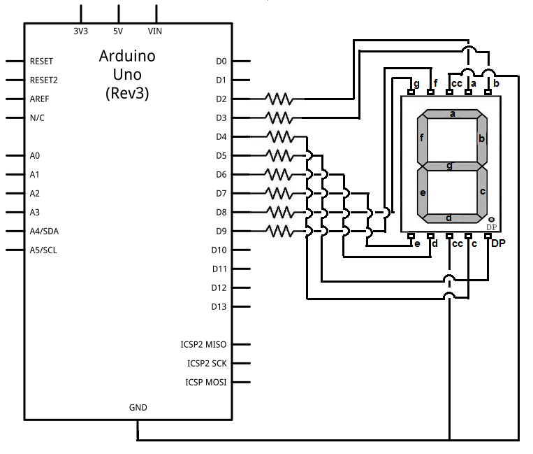 Seven Segment Led Circuit Diagram - Circuit Diagram
